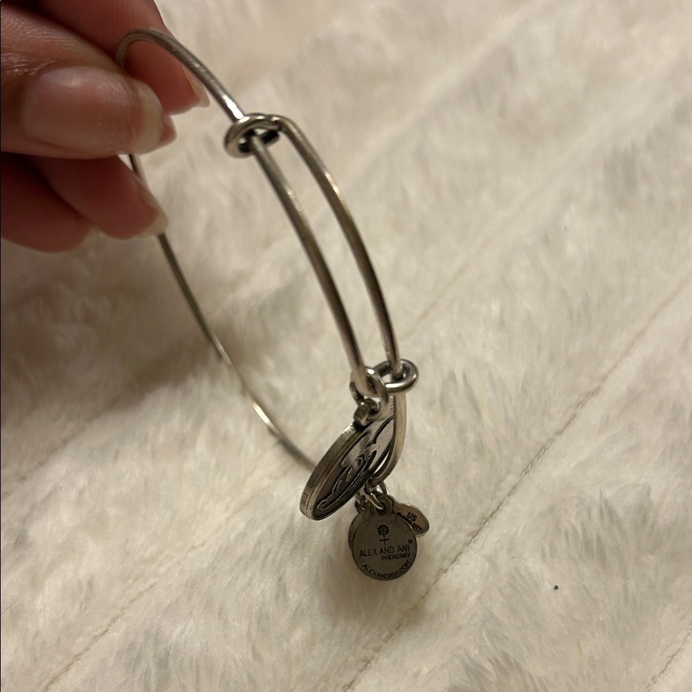 RARE Alex and Ani Silver Mickey Mouse Charm Bracelet - Picture 5 of 10